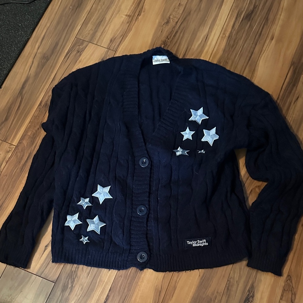 Taylor Swift Midnight Blue Cardigan with Star Details